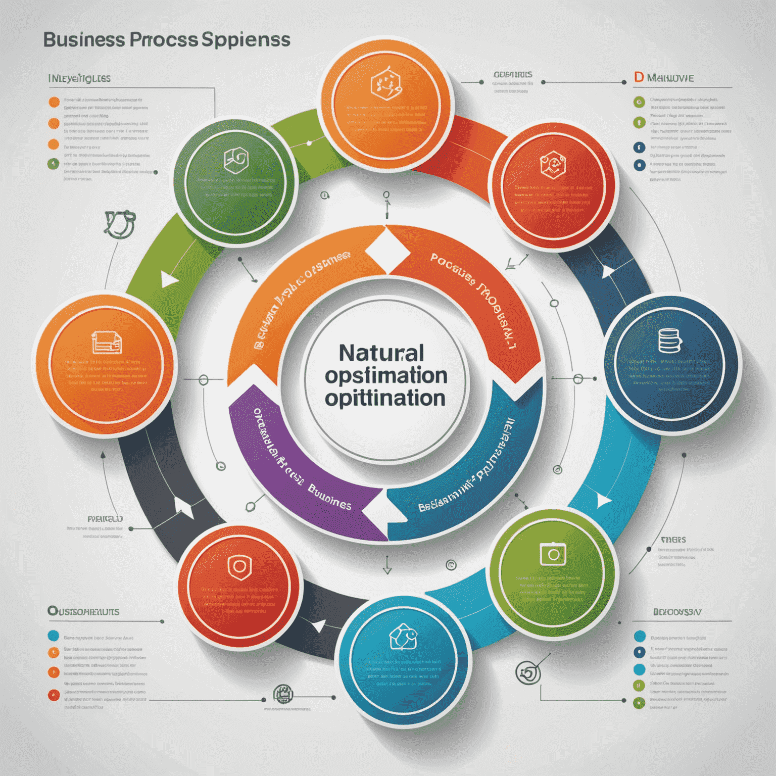 Diagram showing steps of business process optimization